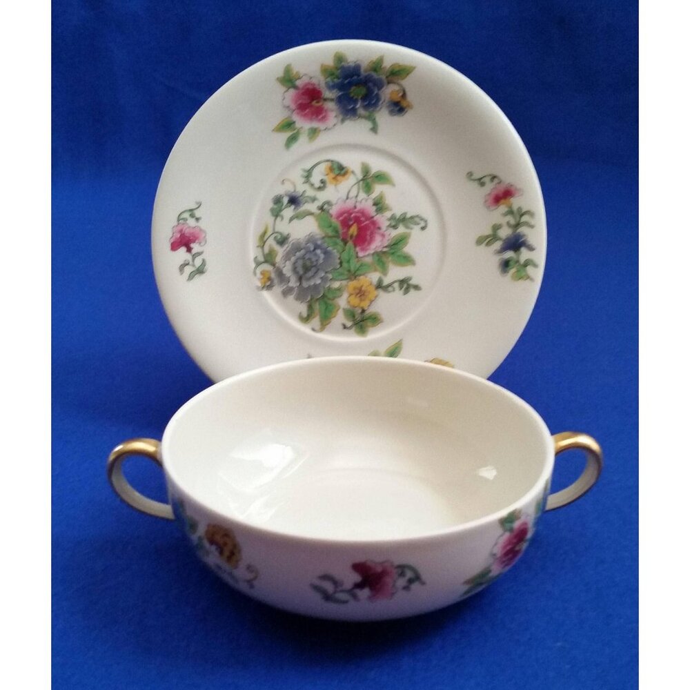 Antique CH Field Haviland Bouillon Cup and Saucer Set GDA France TM James & Son